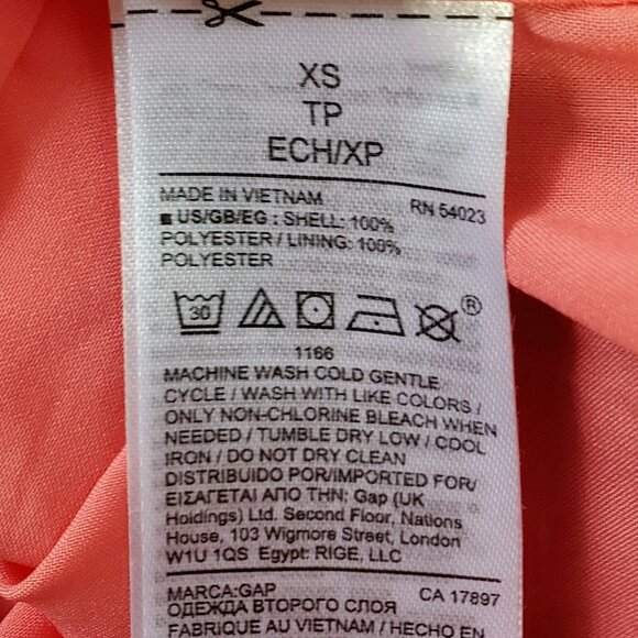 GAP Pink Blue Sleeveless Belted Halter Neck Summer Shift Dress With Pockets XS - Picture 12 of 12